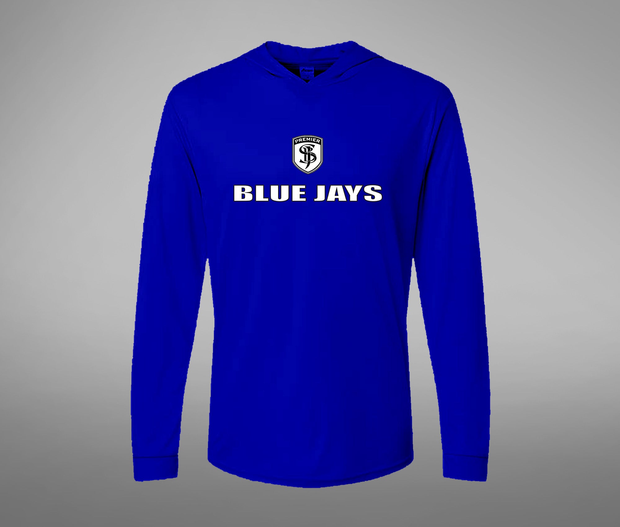 Hooded Performance Long Sleeve Tee (BLUE JAYS)
