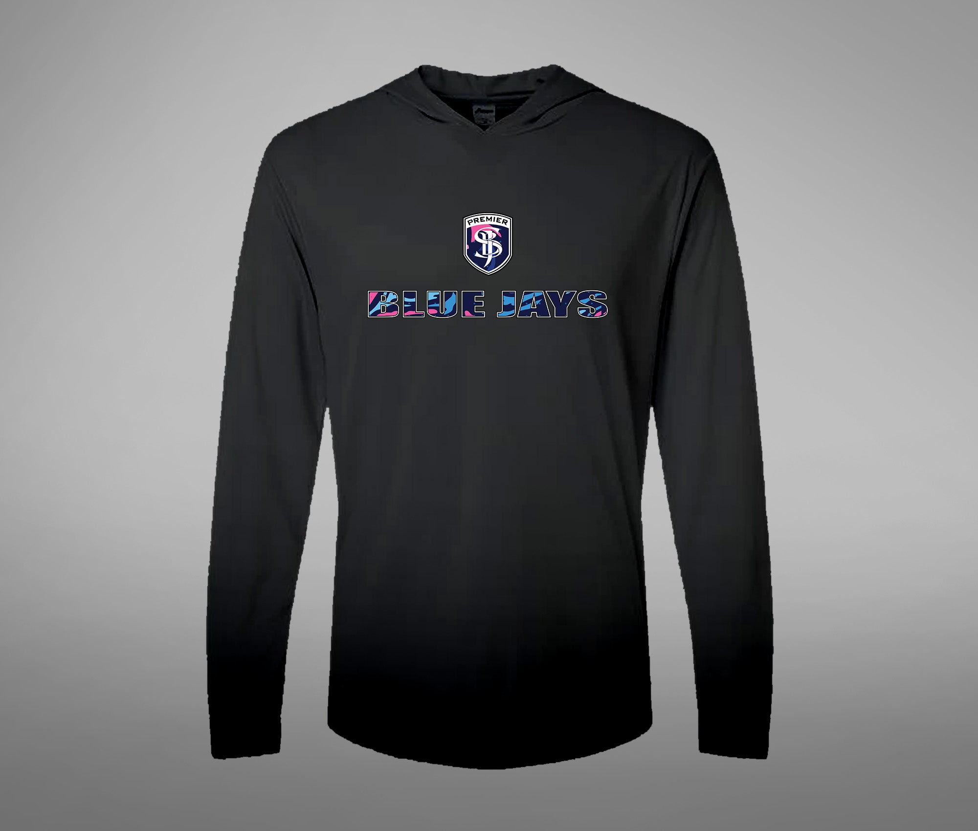 Hooded Performance Long Sleeve Tee (GIRLS BLUE JAYS)
