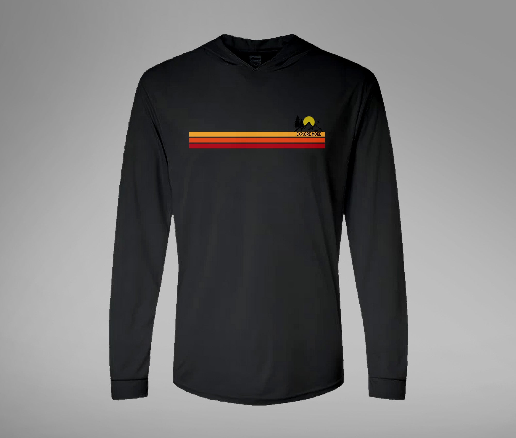 Explore More Stripes Hooded Tee