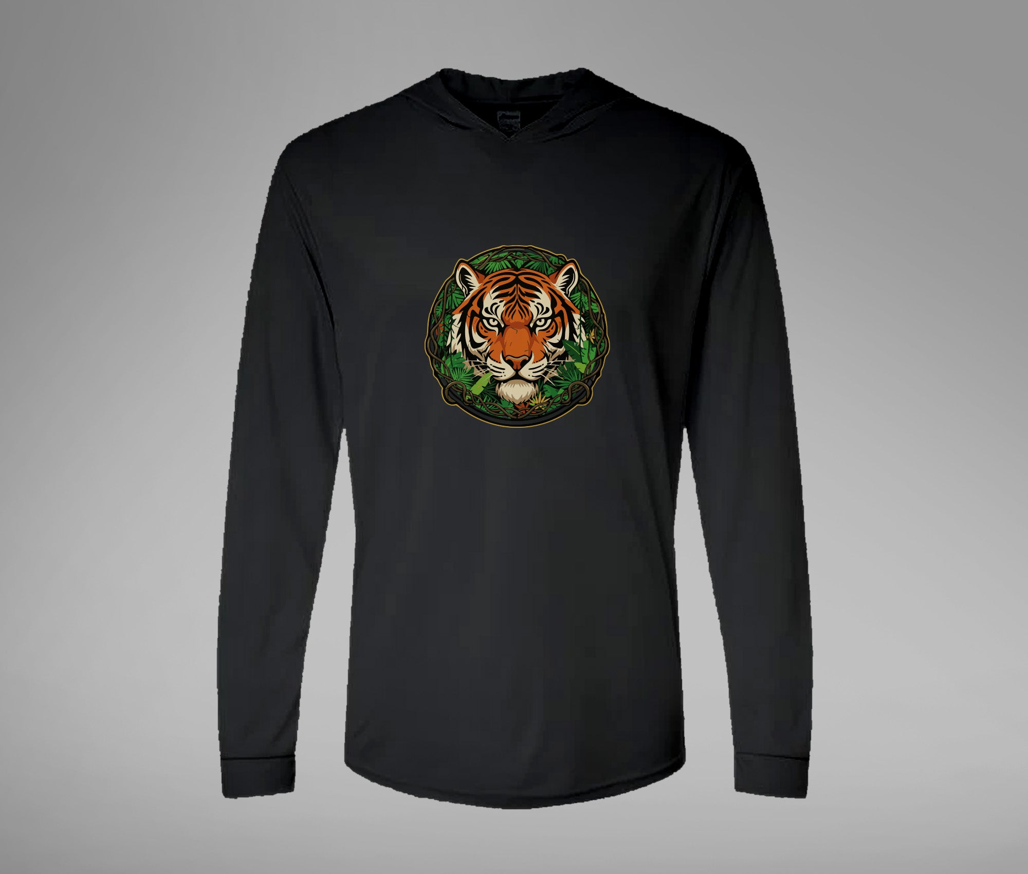 Tiger Hooded Performance Long Sleeve Tee
