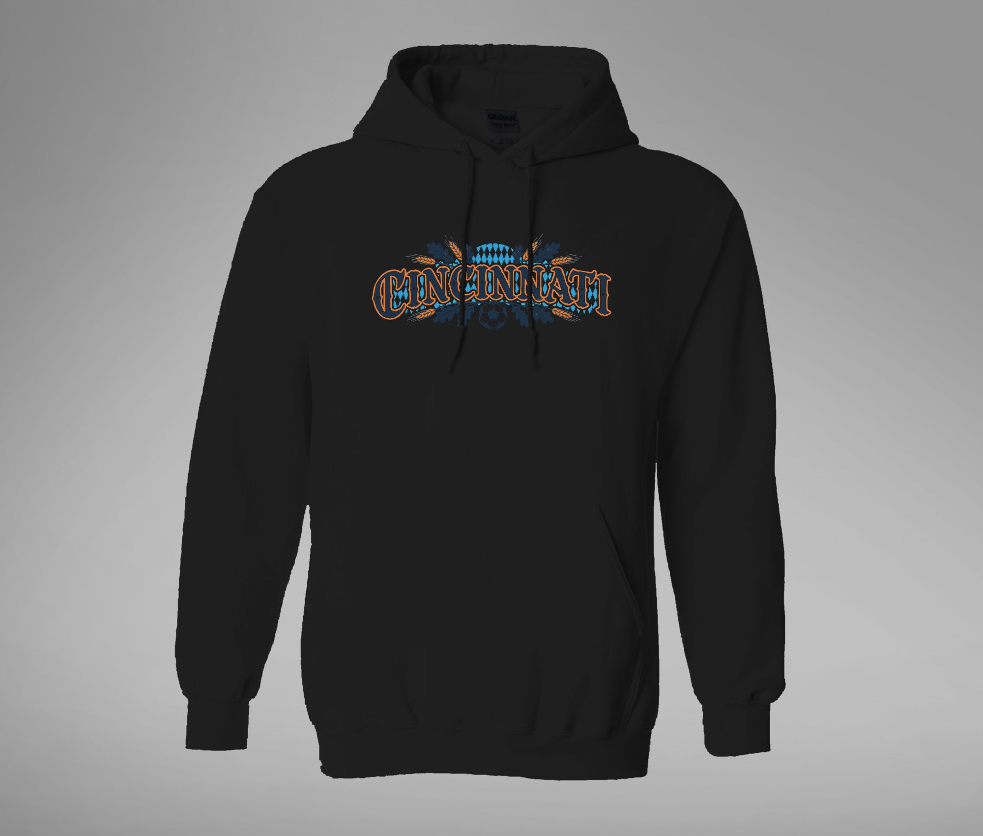 Orange and Blue Cincy Hoodie
