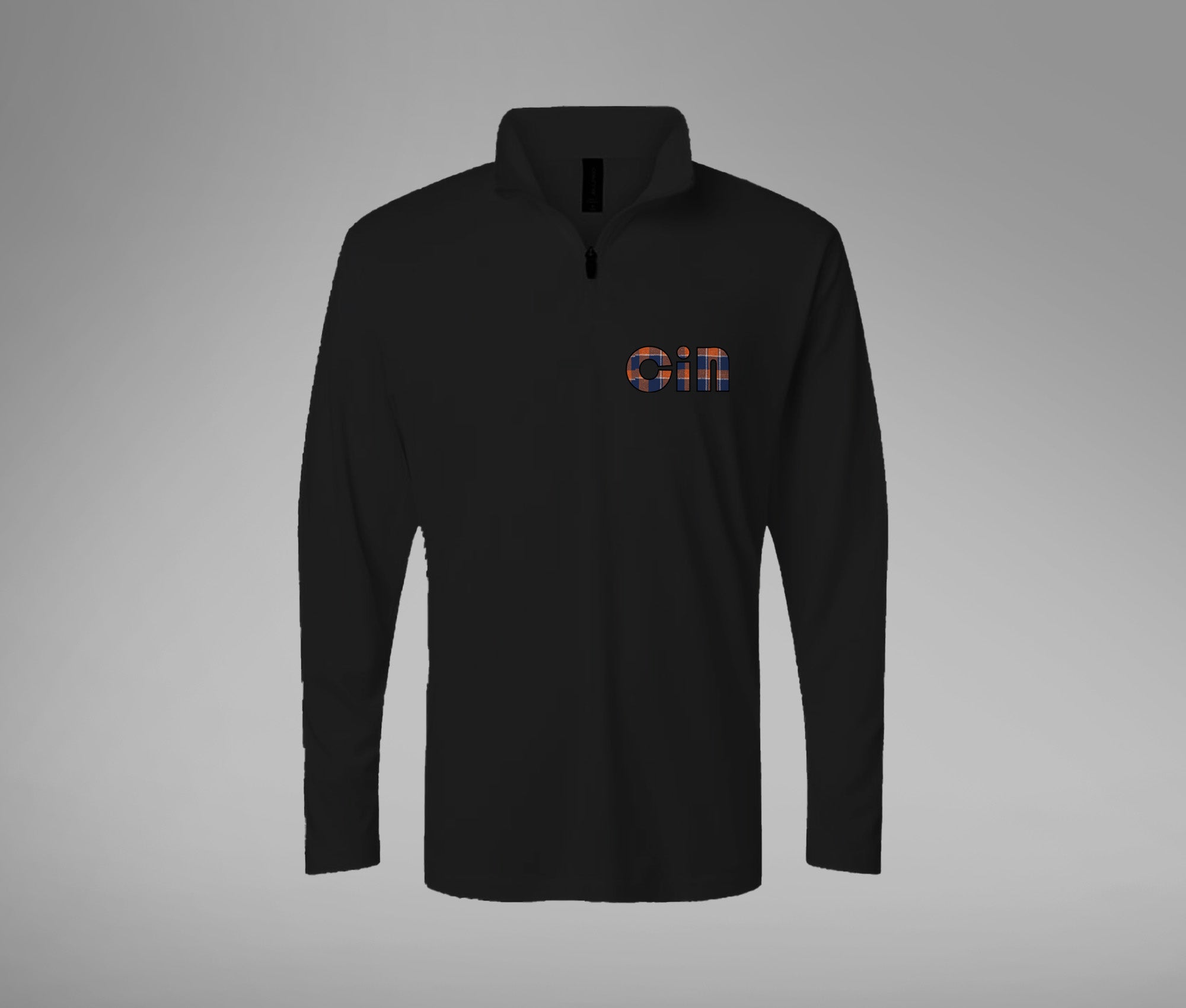 Plaid Cincy Performance Quarter Zip