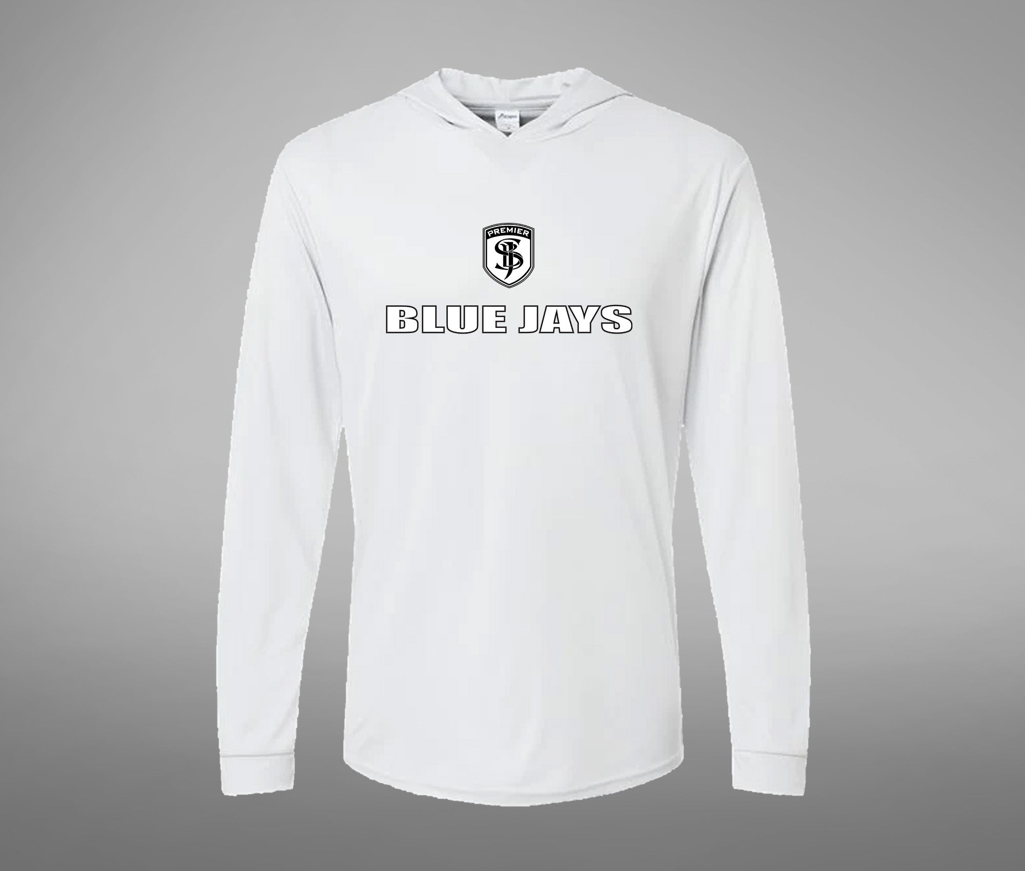 Hooded Performance Long Sleeve Tee (BLUE JAYS)