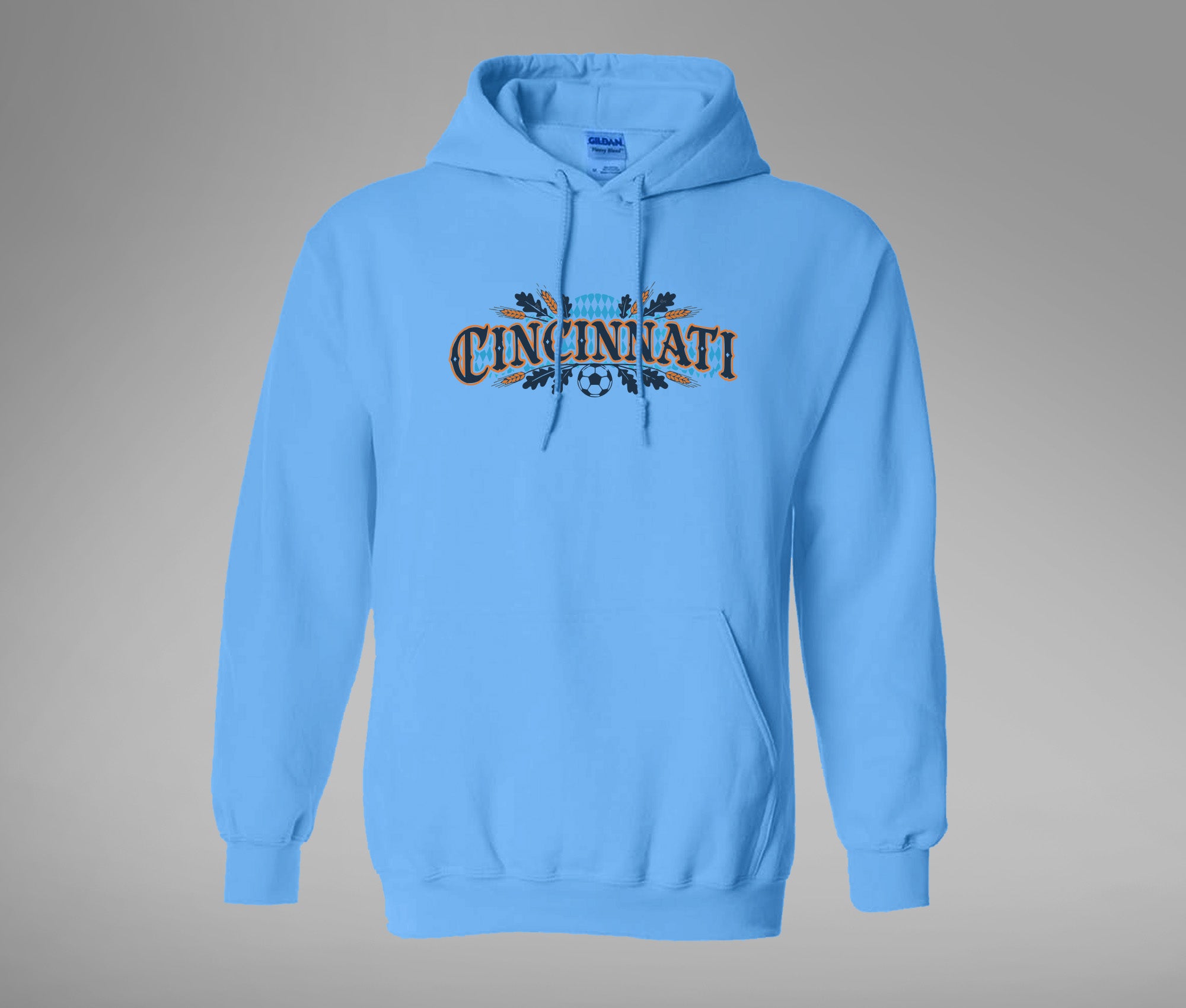 Orange and Blue Cincy Hoodie