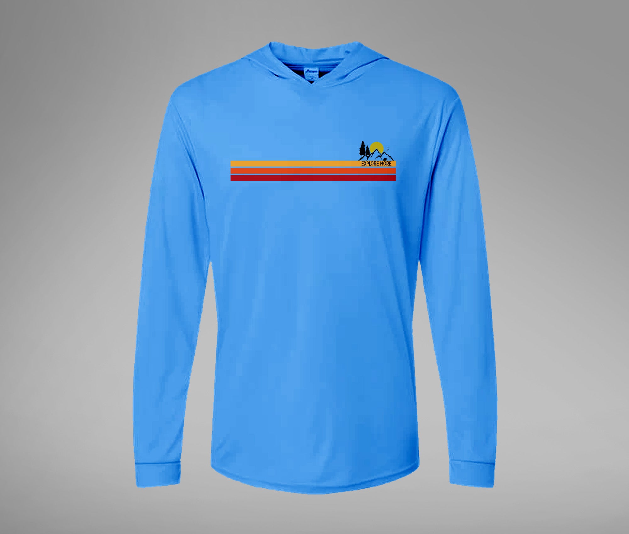 Explore More Stripes Hooded Tee