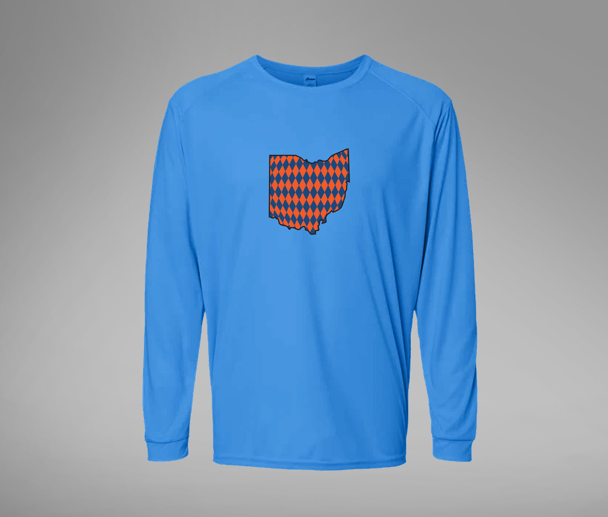 Orange and Blue Ohio Performance Long Sleeve