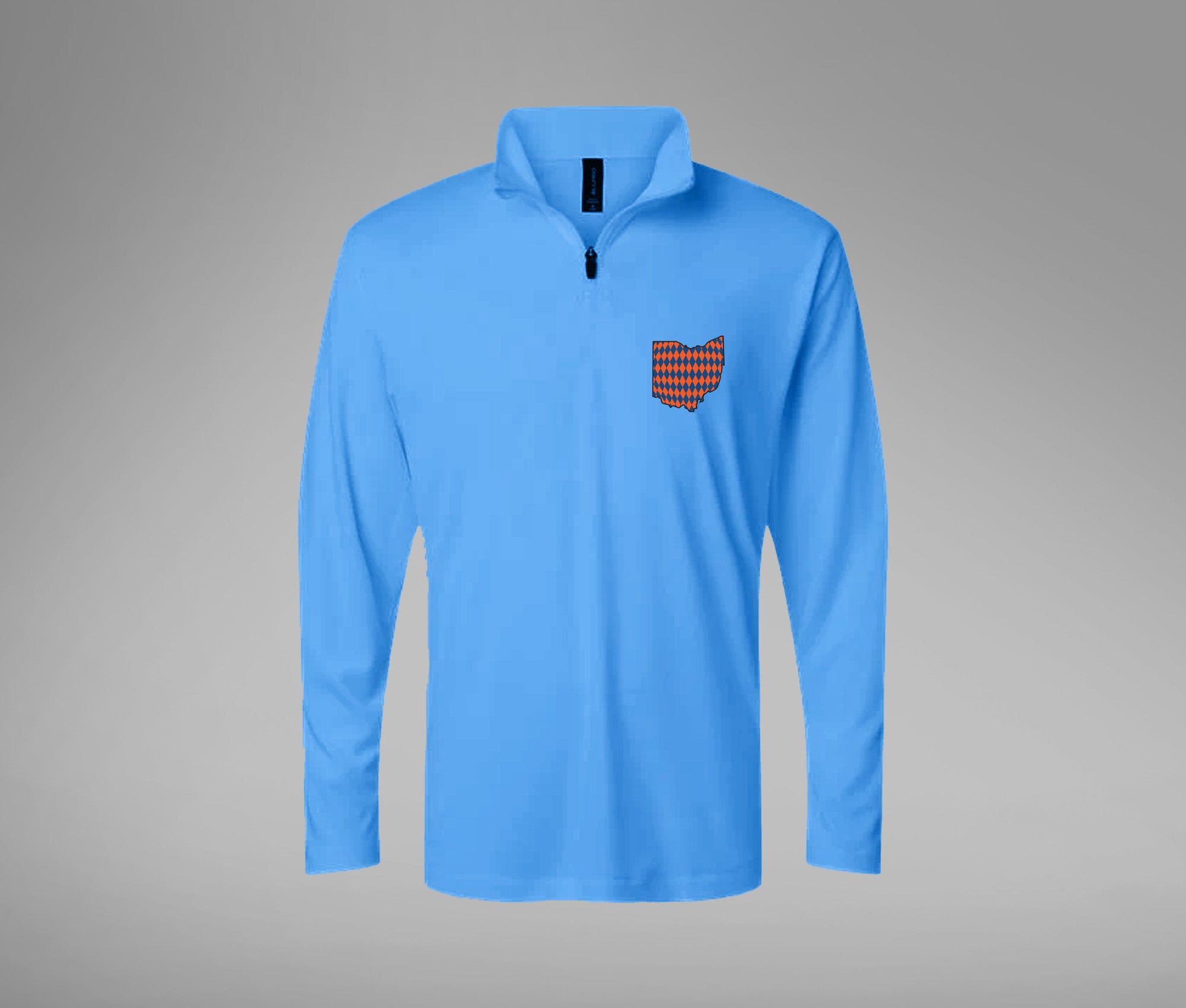Orange and Blue Ohio Performance Quarter Zip