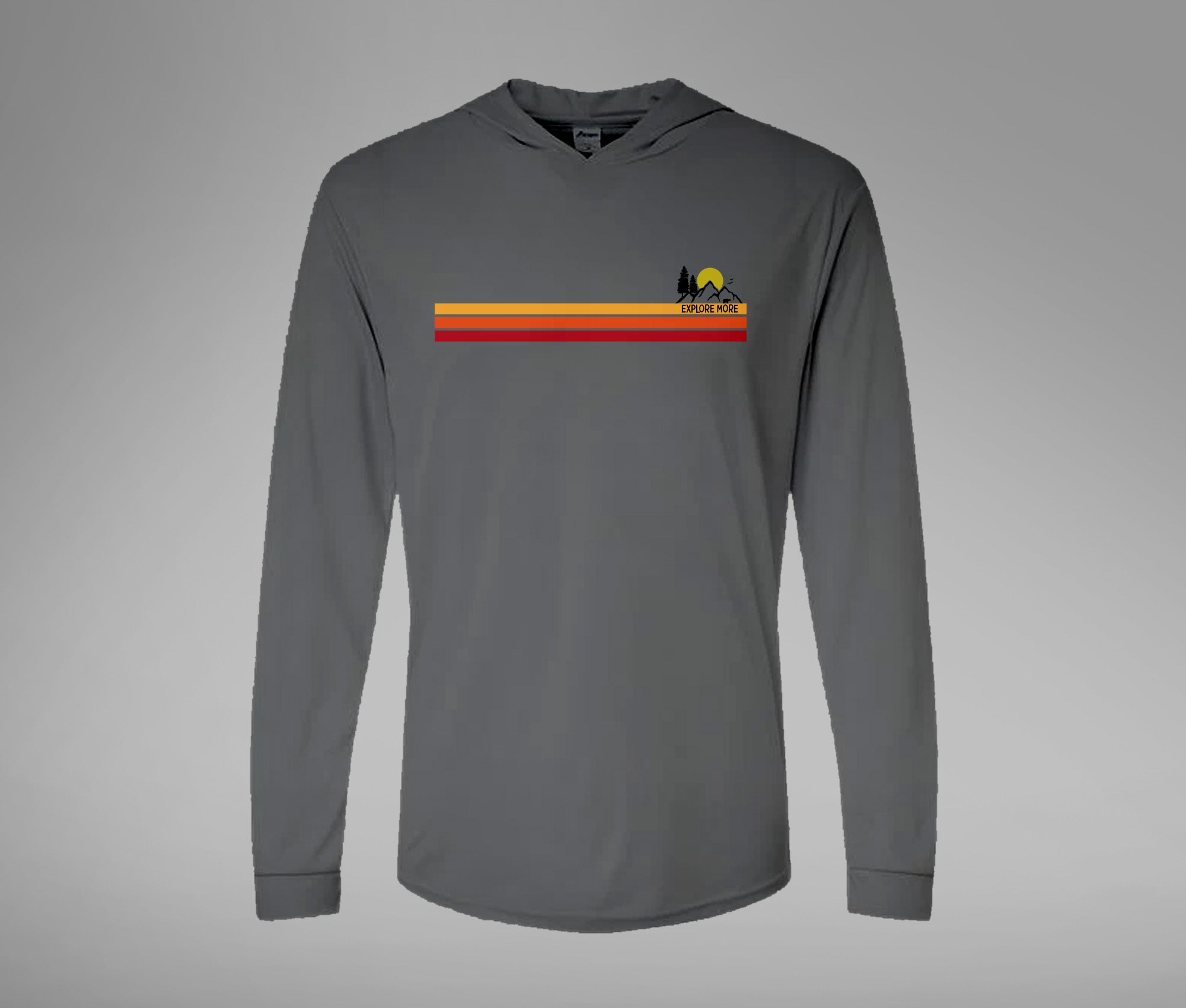 Explore More Stripes Hooded Tee