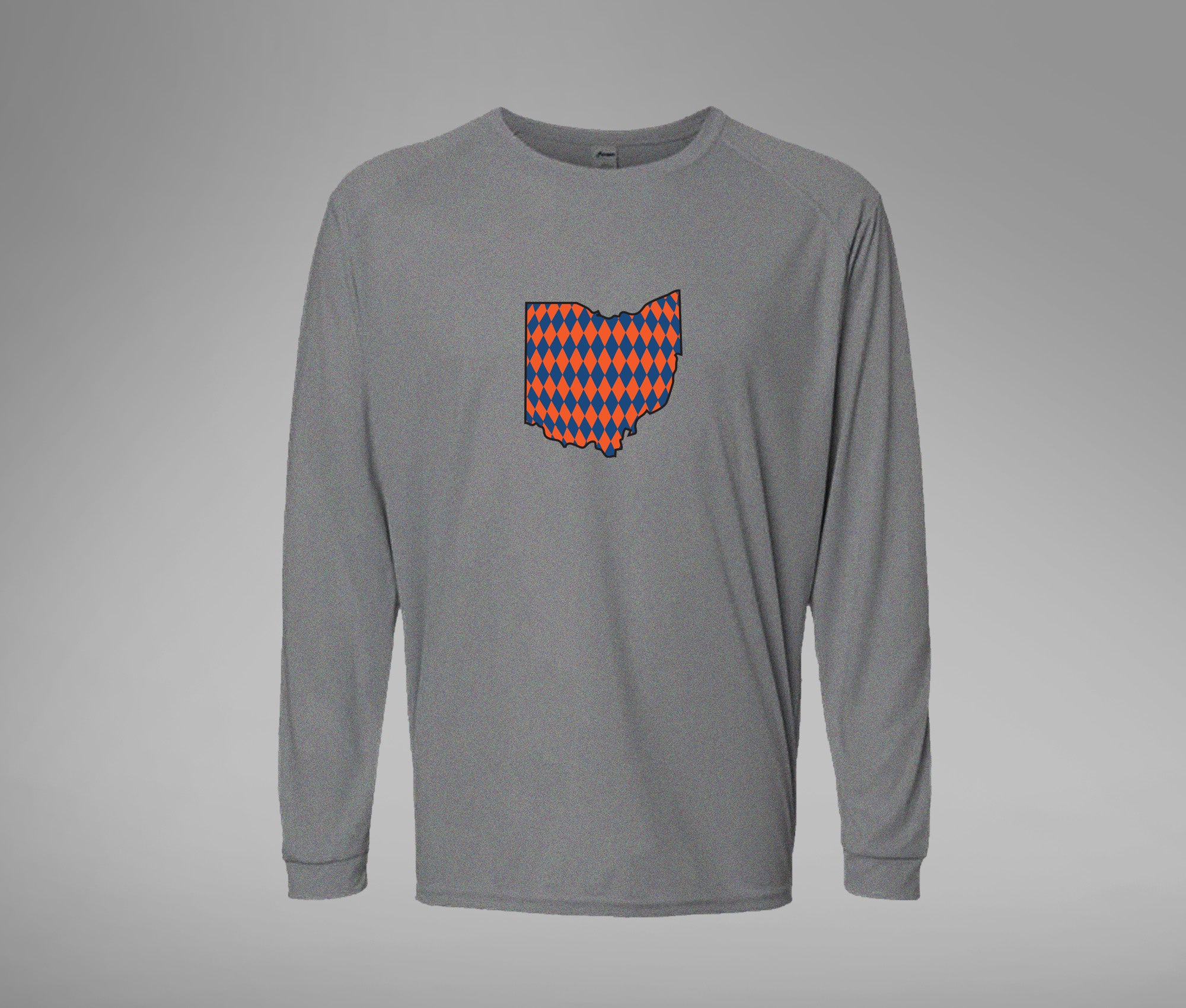 Orange and Blue Ohio Performance Long Sleeve