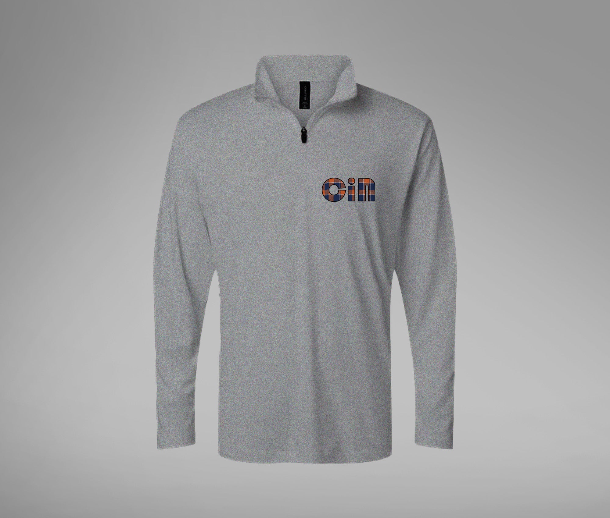 Plaid Cincy Performance Quarter Zip