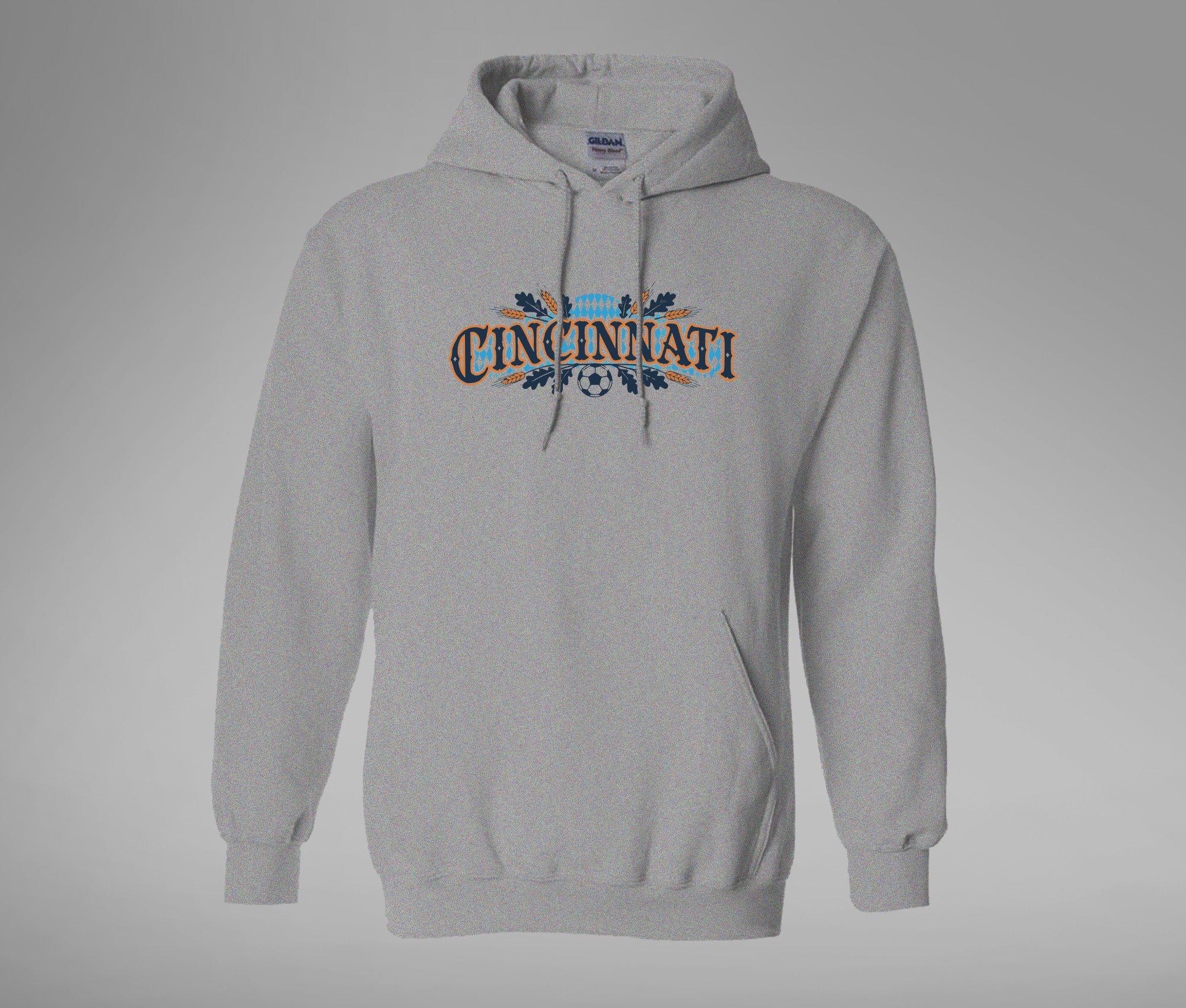 Orange and Blue Cincy Hoodie