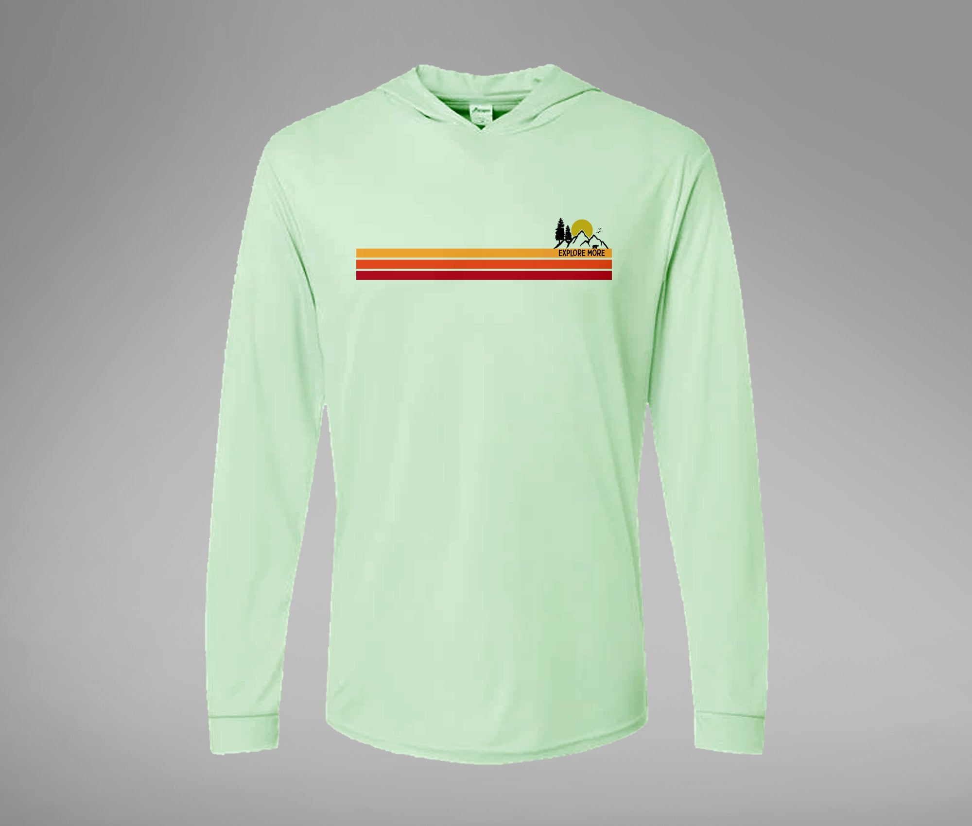 Explore More Stripes Hooded Tee