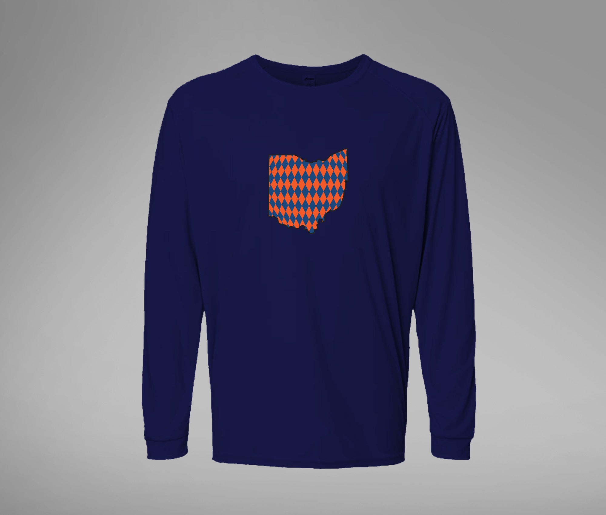 Orange and Blue Ohio Performance Long Sleeve