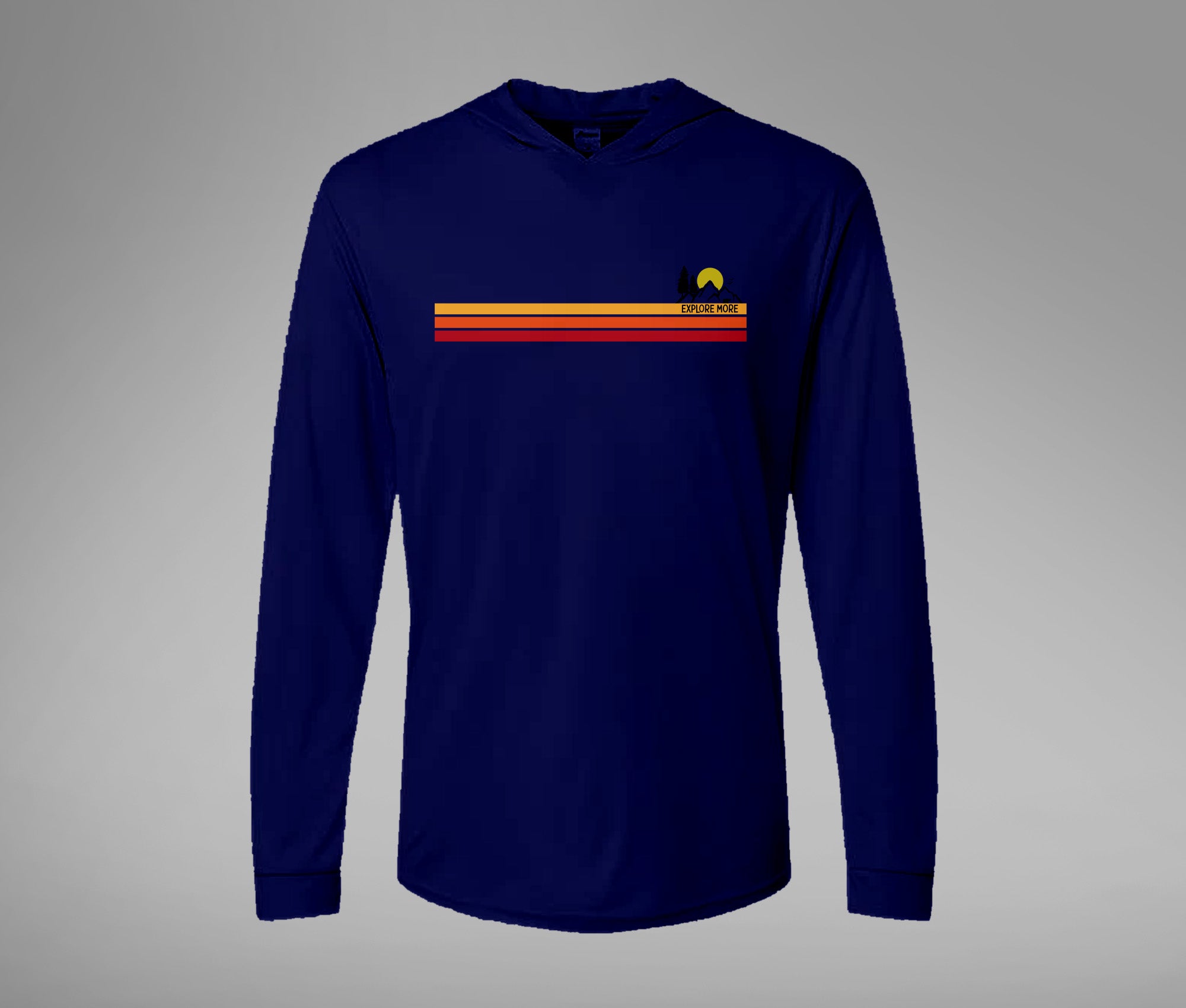 Explore More Stripes Hooded Tee