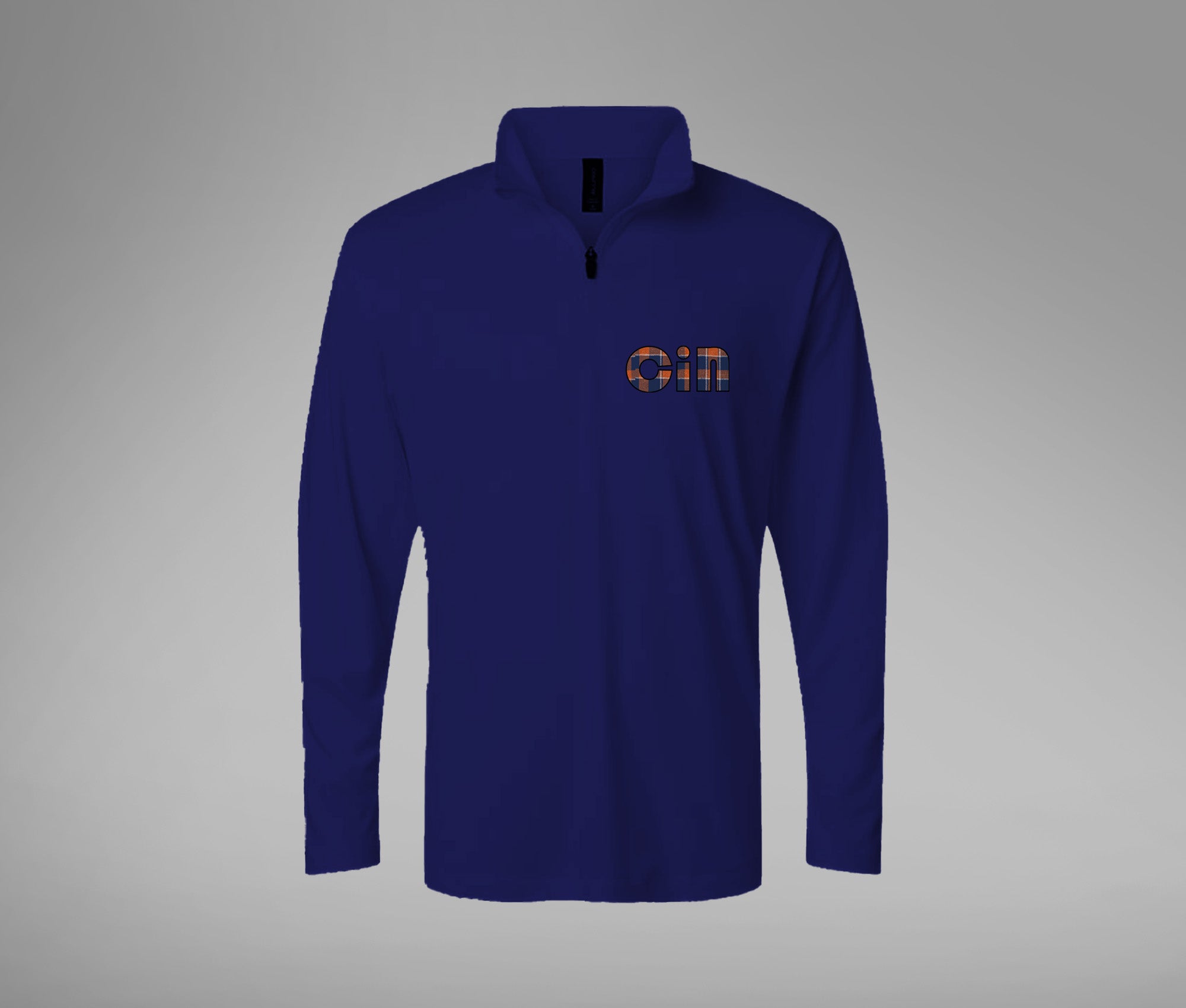 Plaid Cincy Performance Quarter Zip