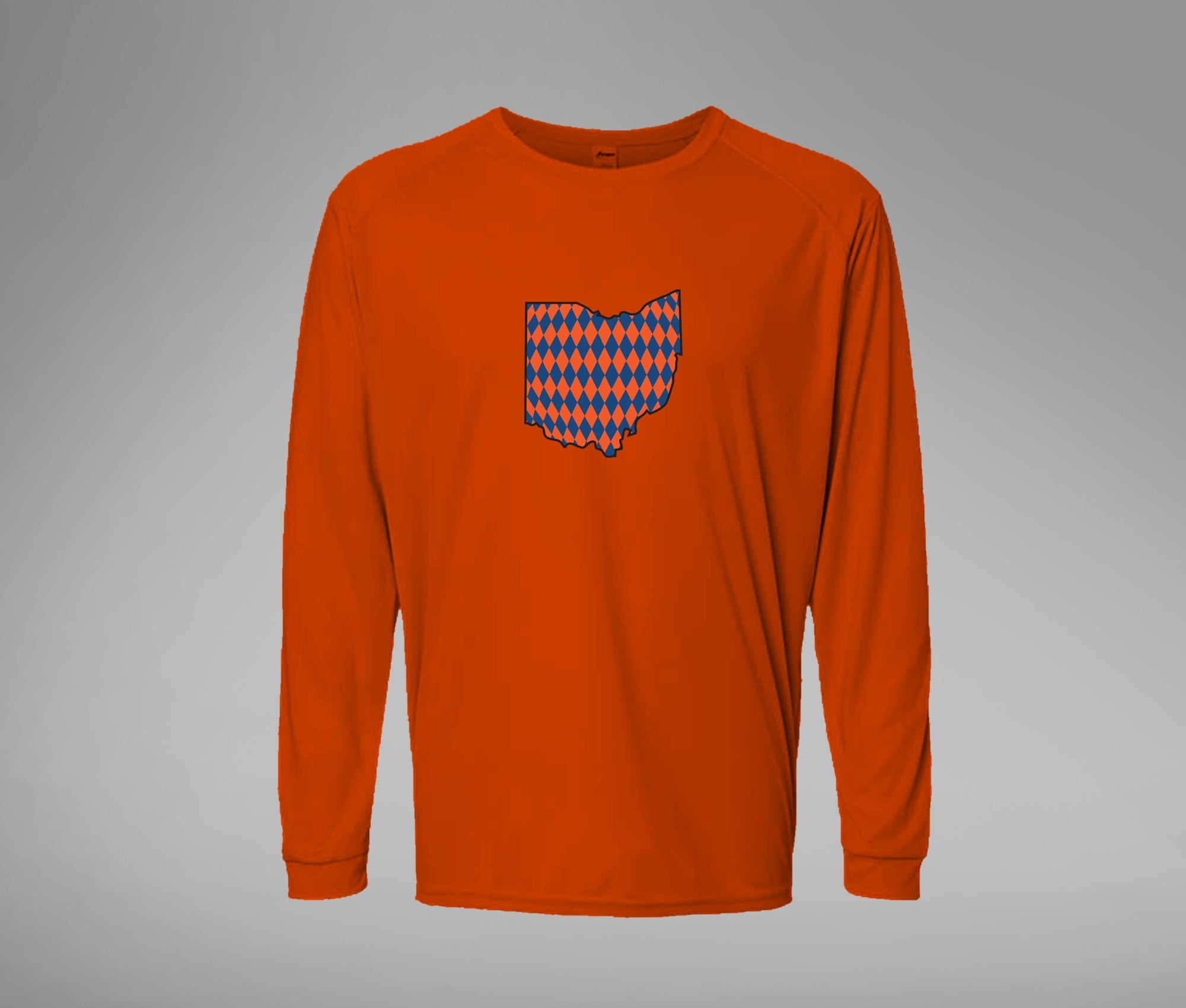 Orange and Blue Ohio Performance Long Sleeve