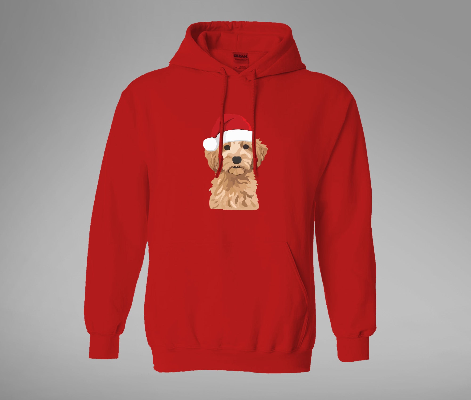Xmas Brown Dog Hoodie