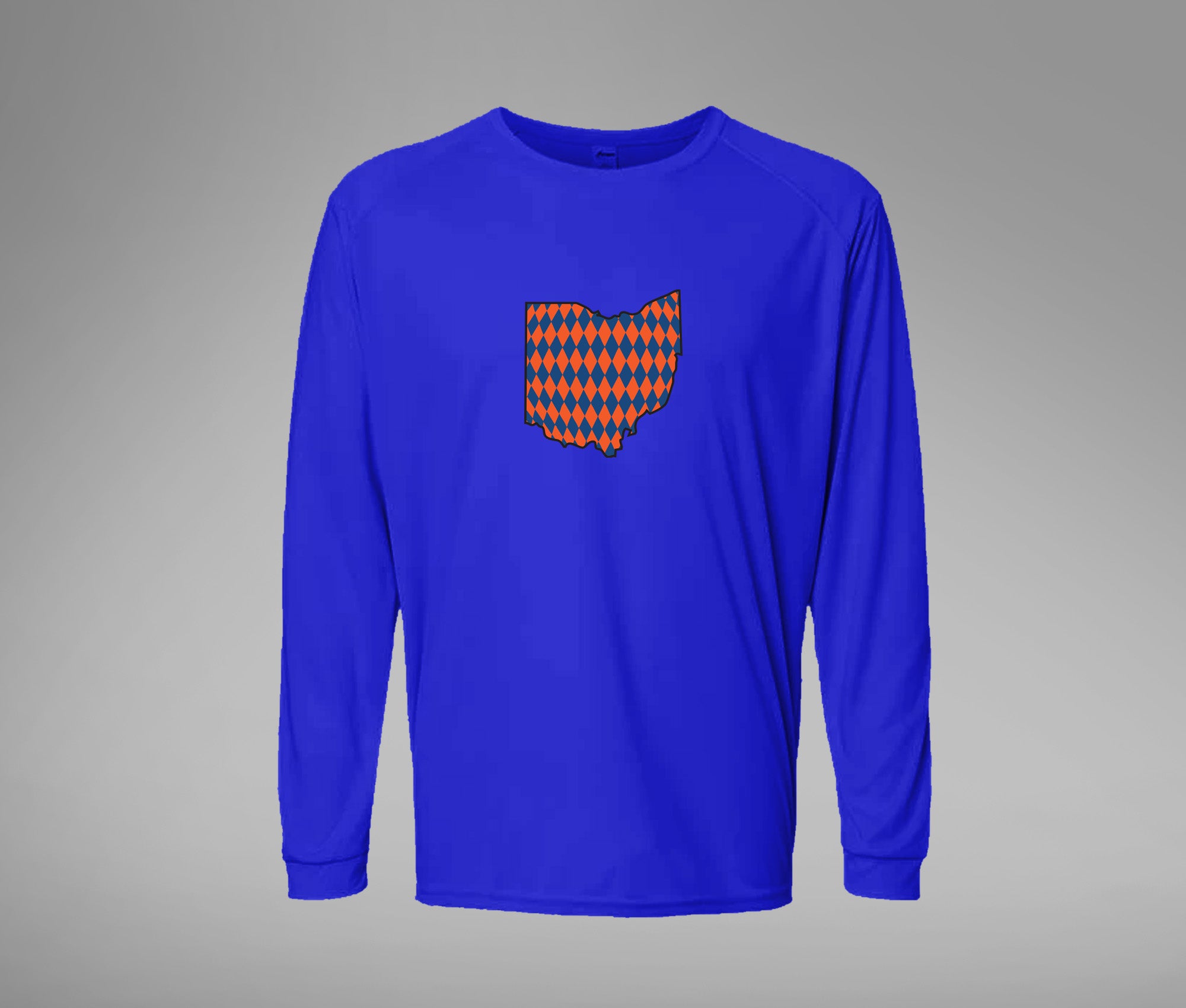 Orange and Blue Ohio Performance Long Sleeve