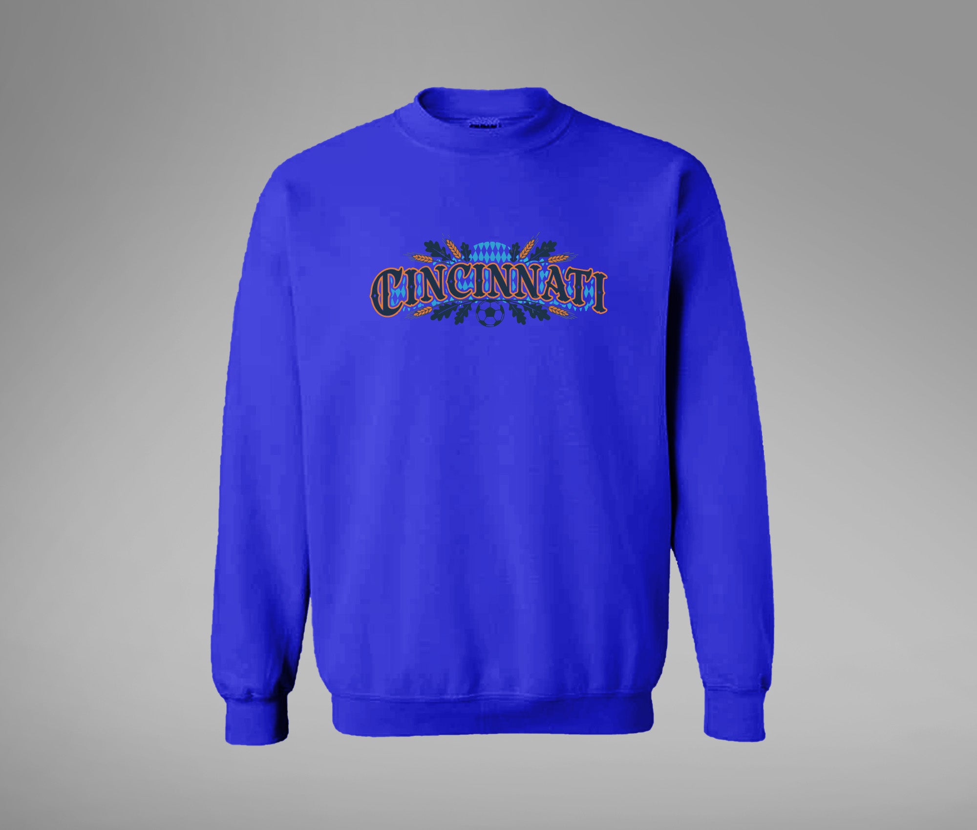 Orange and Blue Cincy Comfy Crew