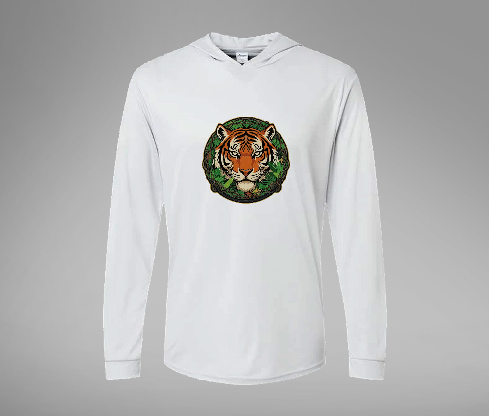 Tiger Hooded Performance Long Sleeve Tee