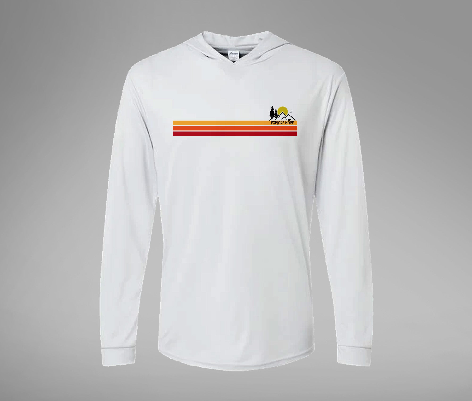 Explore More Stripes Hooded Tee