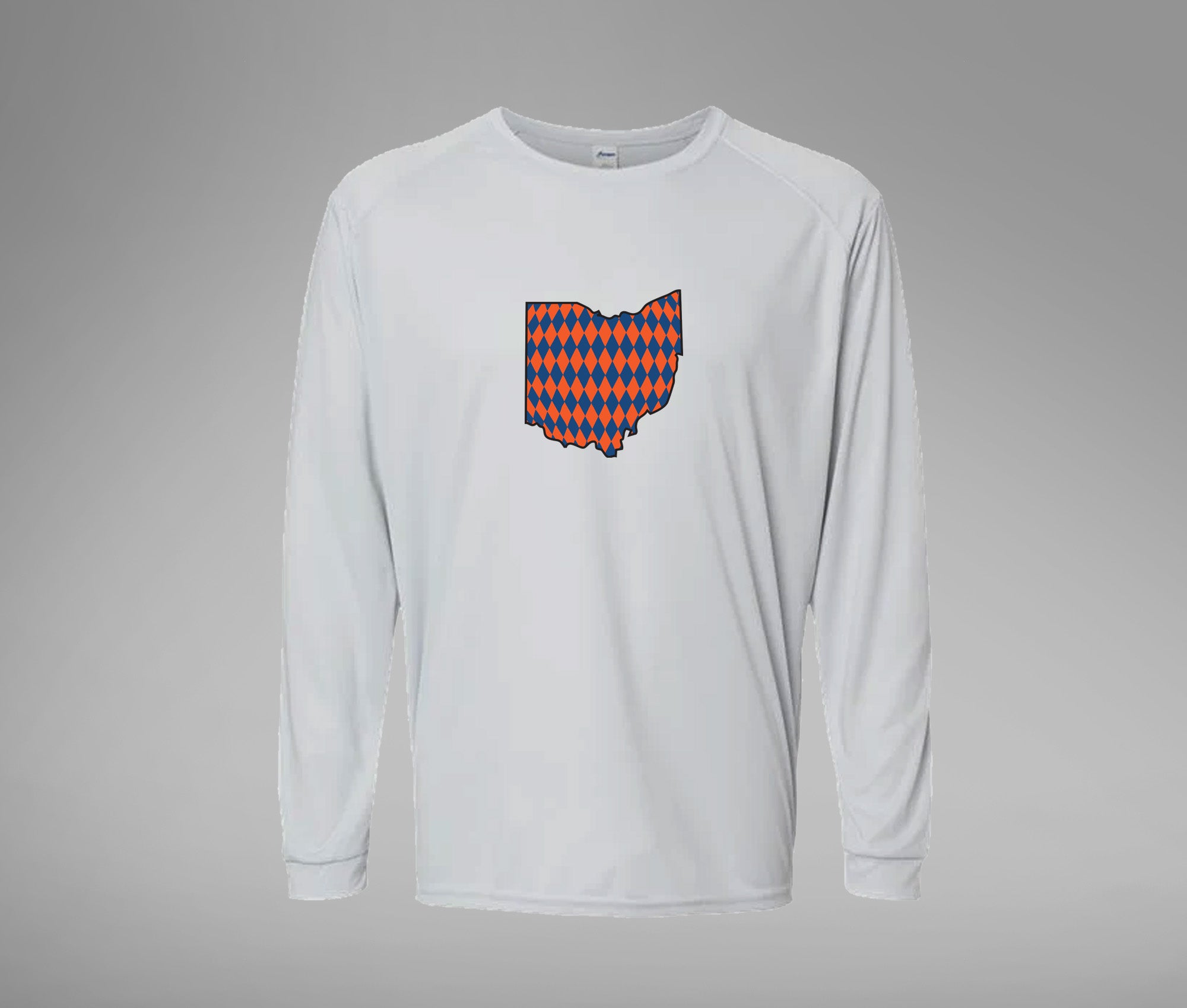 Orange and Blue Ohio Performance Long Sleeve