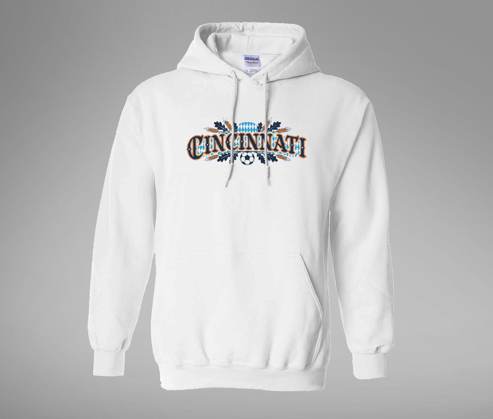 Orange and Blue Cincy Hoodie